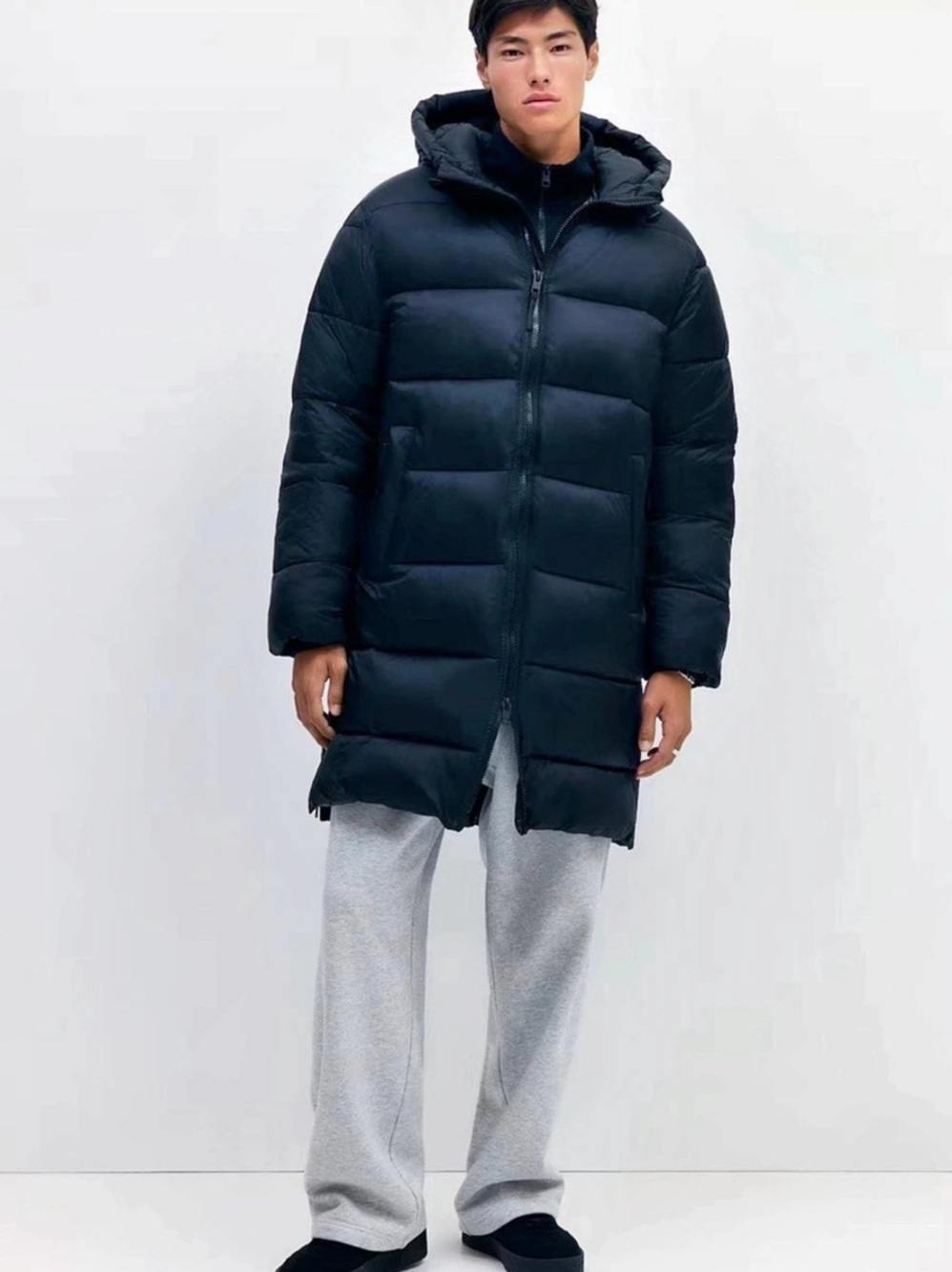 NEW H&M Windproof Water-Repellent Puffer Jacket Men's Black